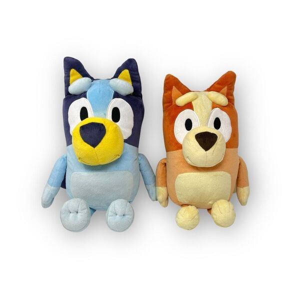 Bluey Moose Best Mate Bluey & Bingo Large Stuffed Plush Animal Set 18in/16in - Picture 1 of 12